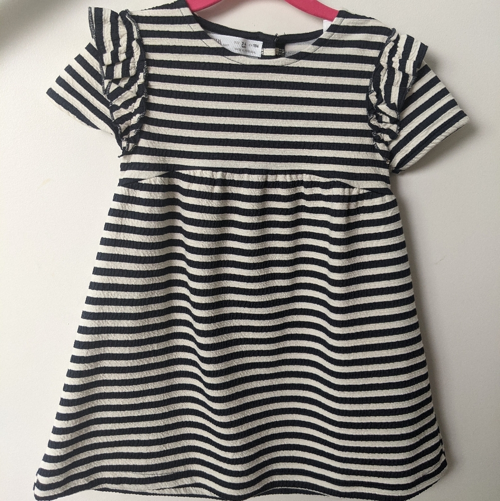 Zara Baby Striped Textured Dress
